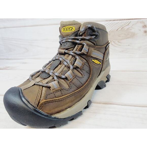 KEEN Targhee II Mid Waterproof Hiking Boots Slate Black/Flint Stone Sz 5.5 - Picture 12 of 13